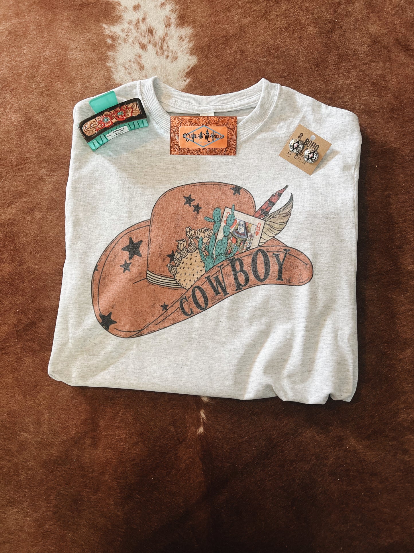 Cowboy Hat with Cards Tee