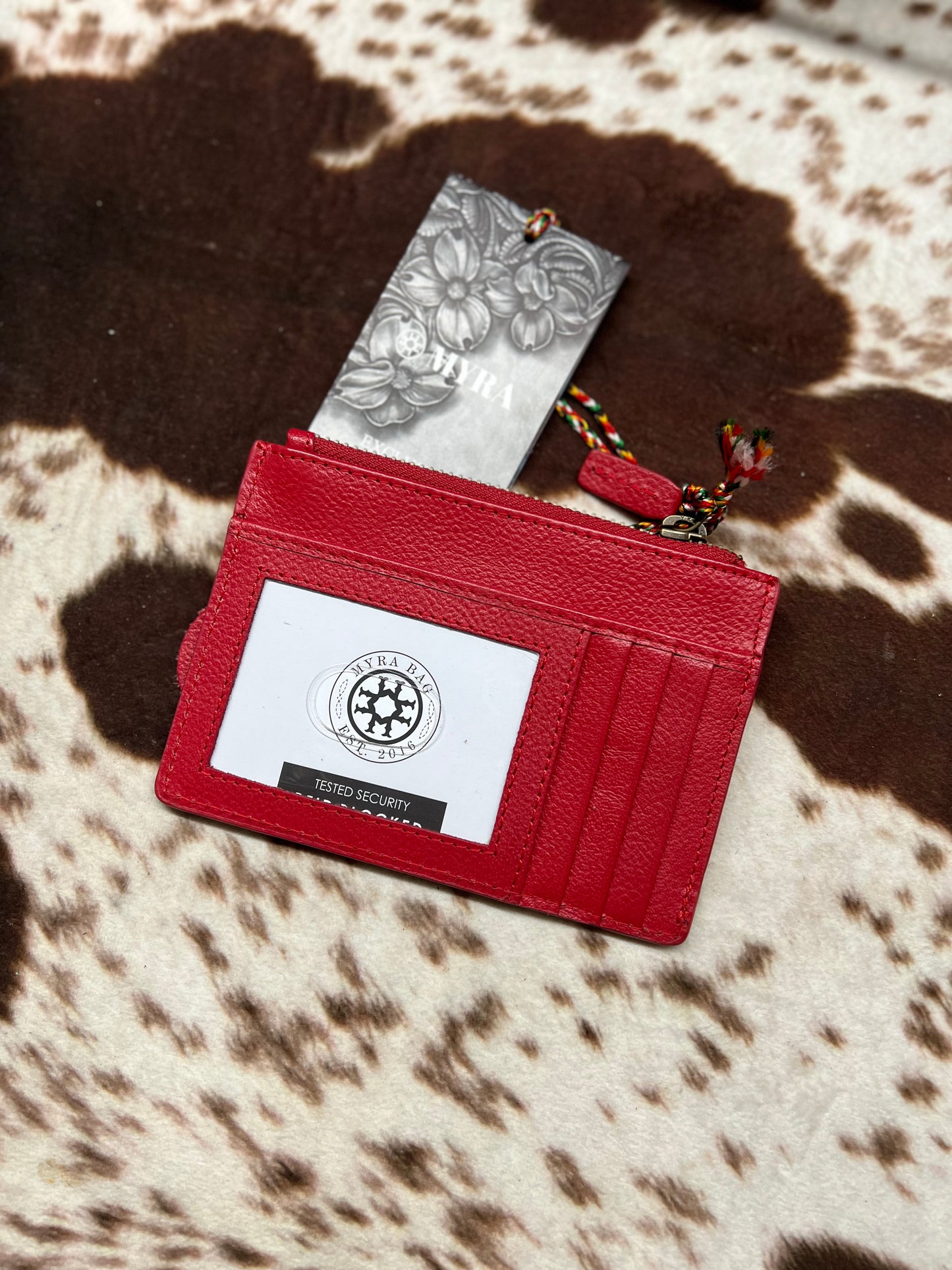 Bloom on the Range card holder SCARLET