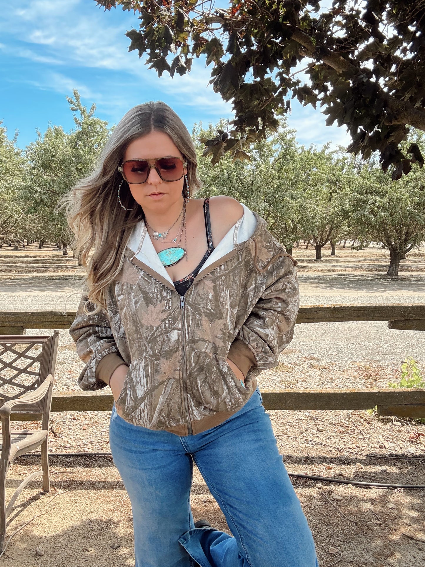 Camouflage Zip-Up Hoodie