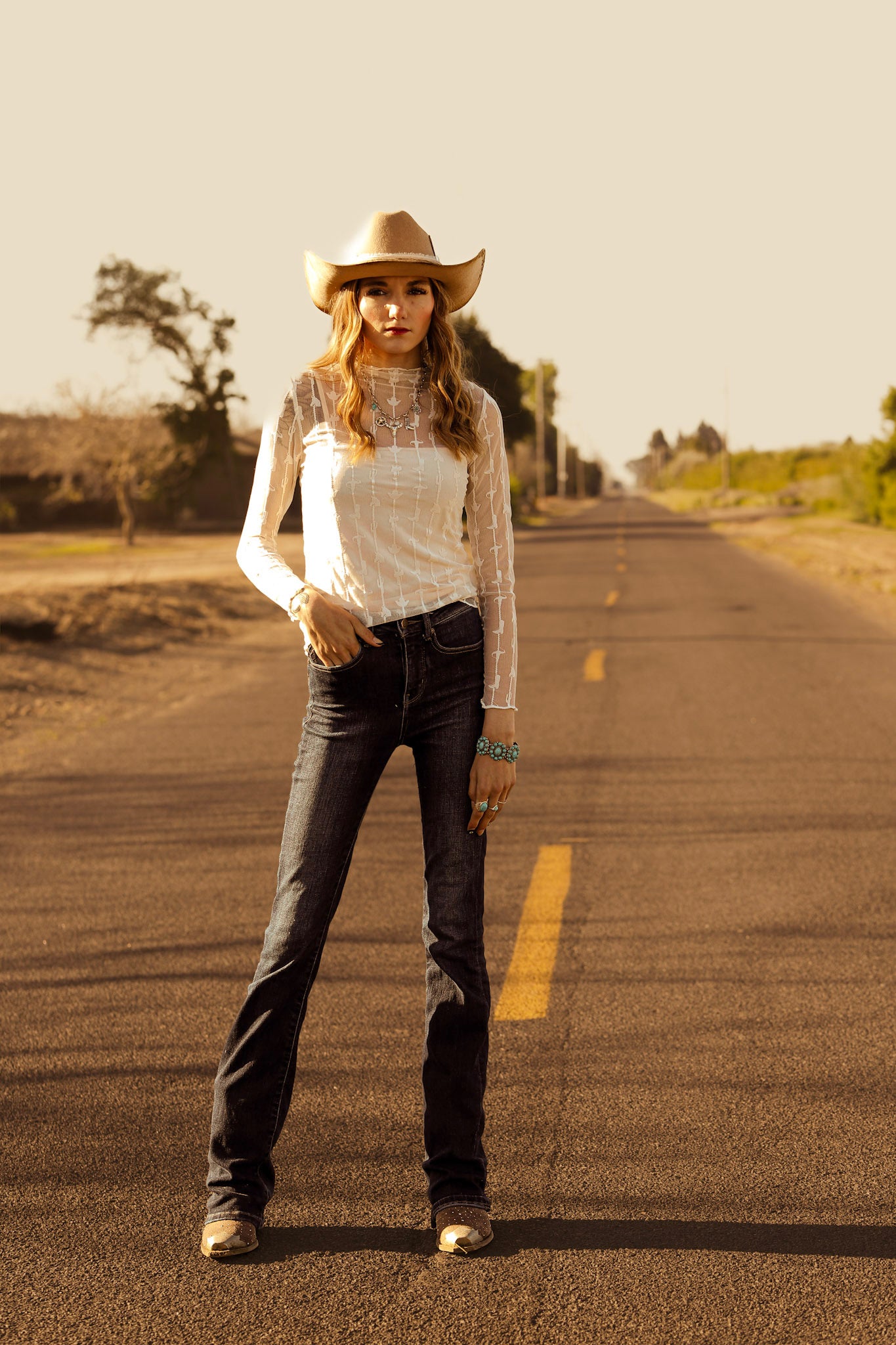 Lariat Lace Cloud Top