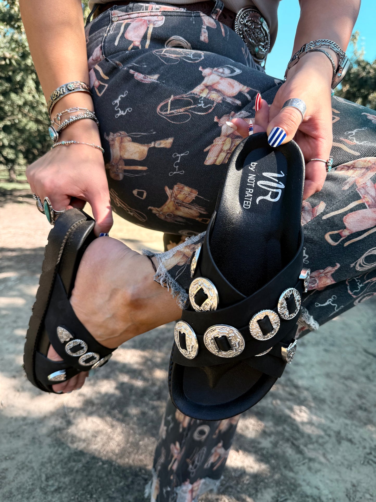 Calanthe Western Concho Sandal