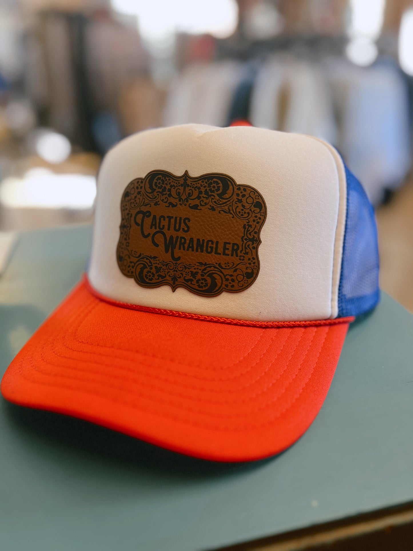 CW Buckle Hat (Red, White & Blue) Trucker Hat
