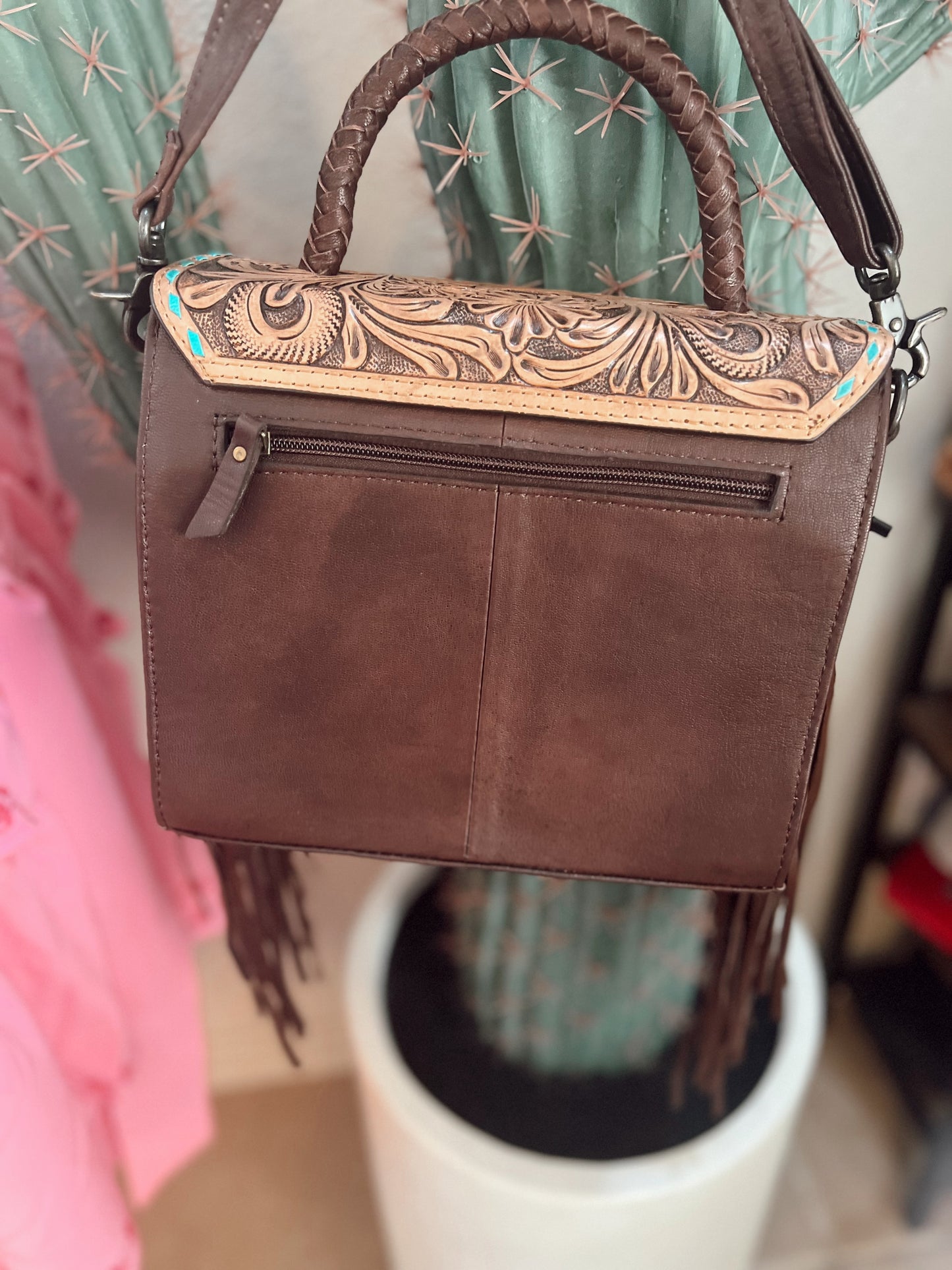 Mama Tooled Cross Body Purse