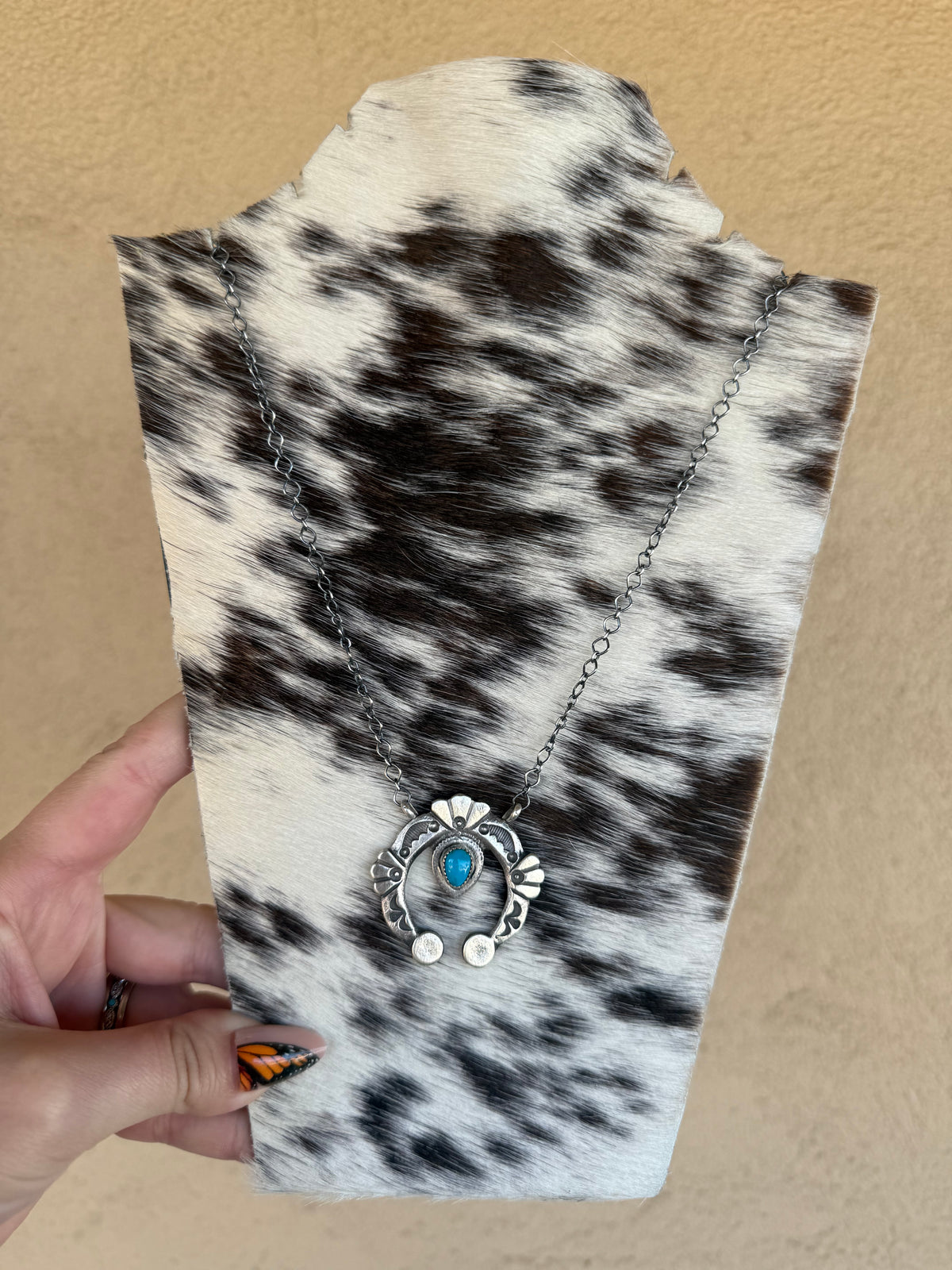 925 sterling silver Kingman native made necklace