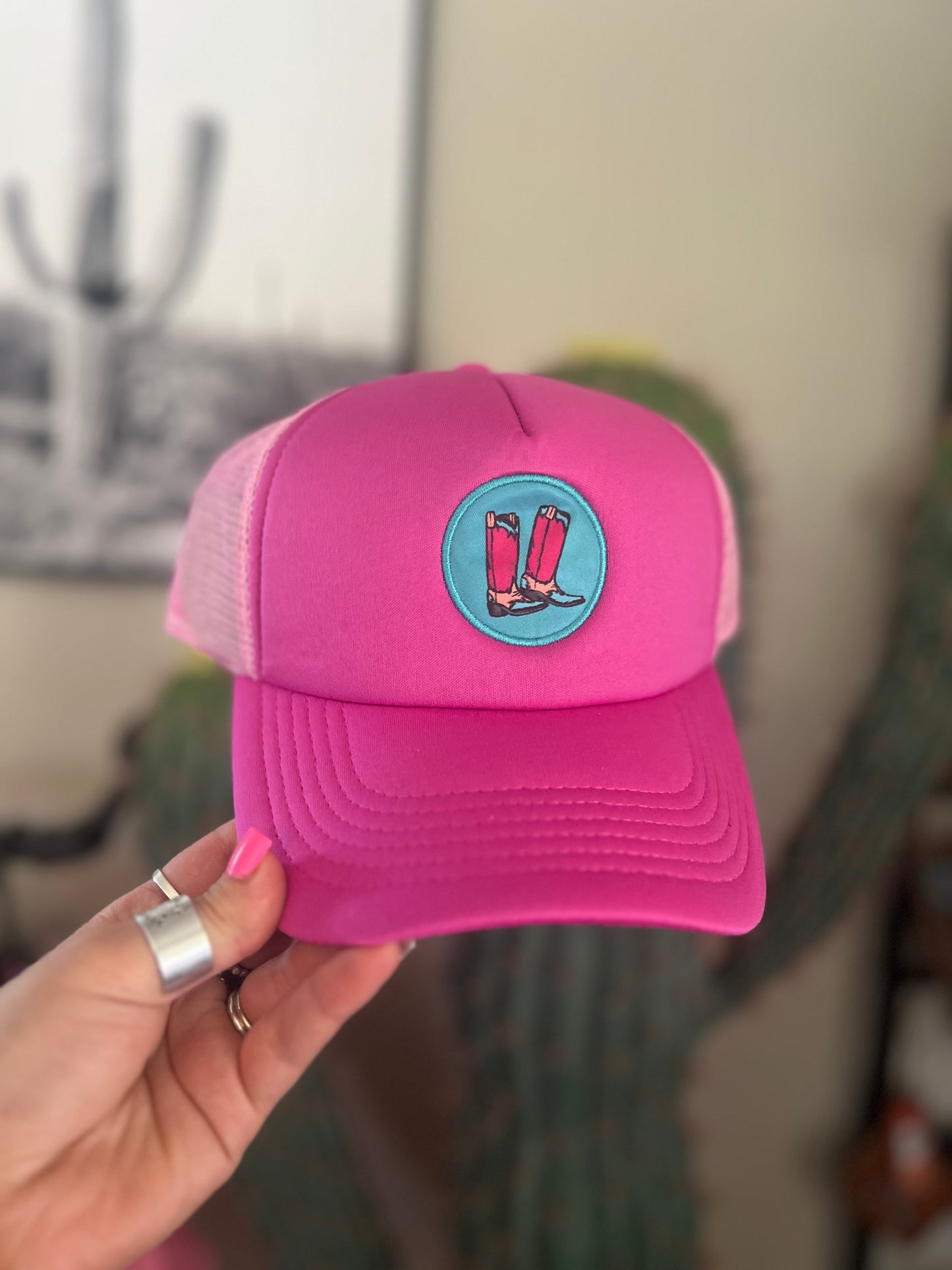 Hot Pink Kicks Trucker Hat