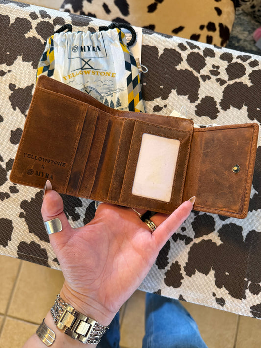 Yellowstone Westmere Studded Credit Card Holder in Amber