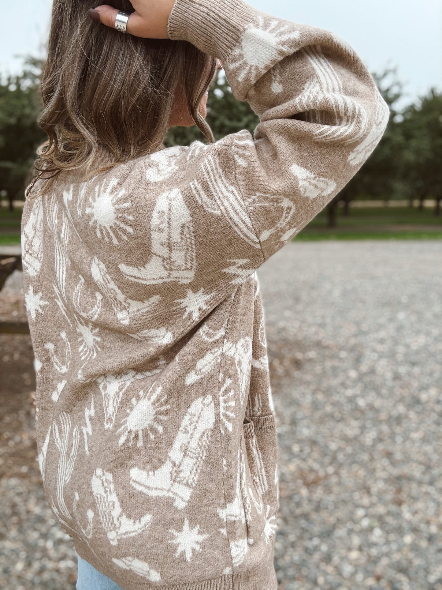 Western Graphic Cardigan