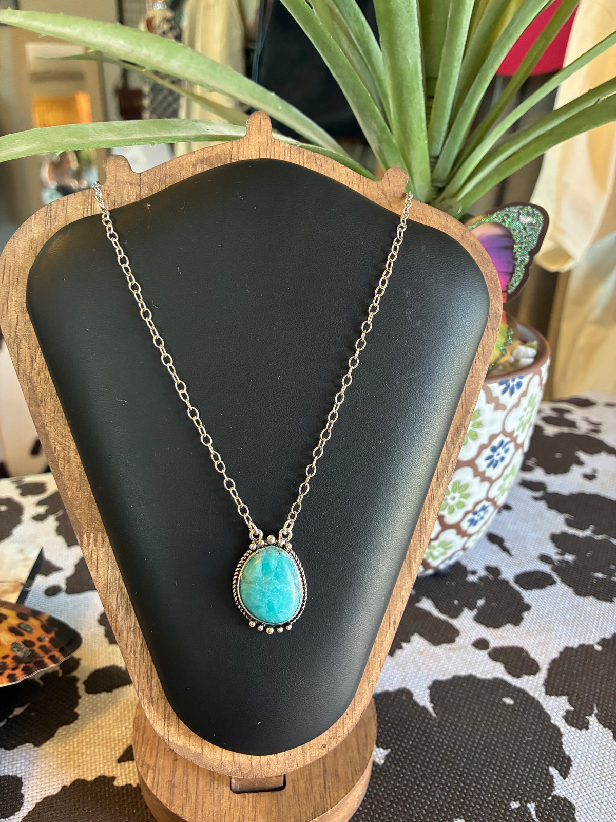 Oval Turquoise Dainty Necklace