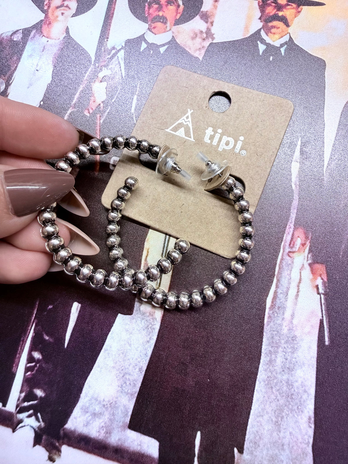 Western Bubble Hoop Earring