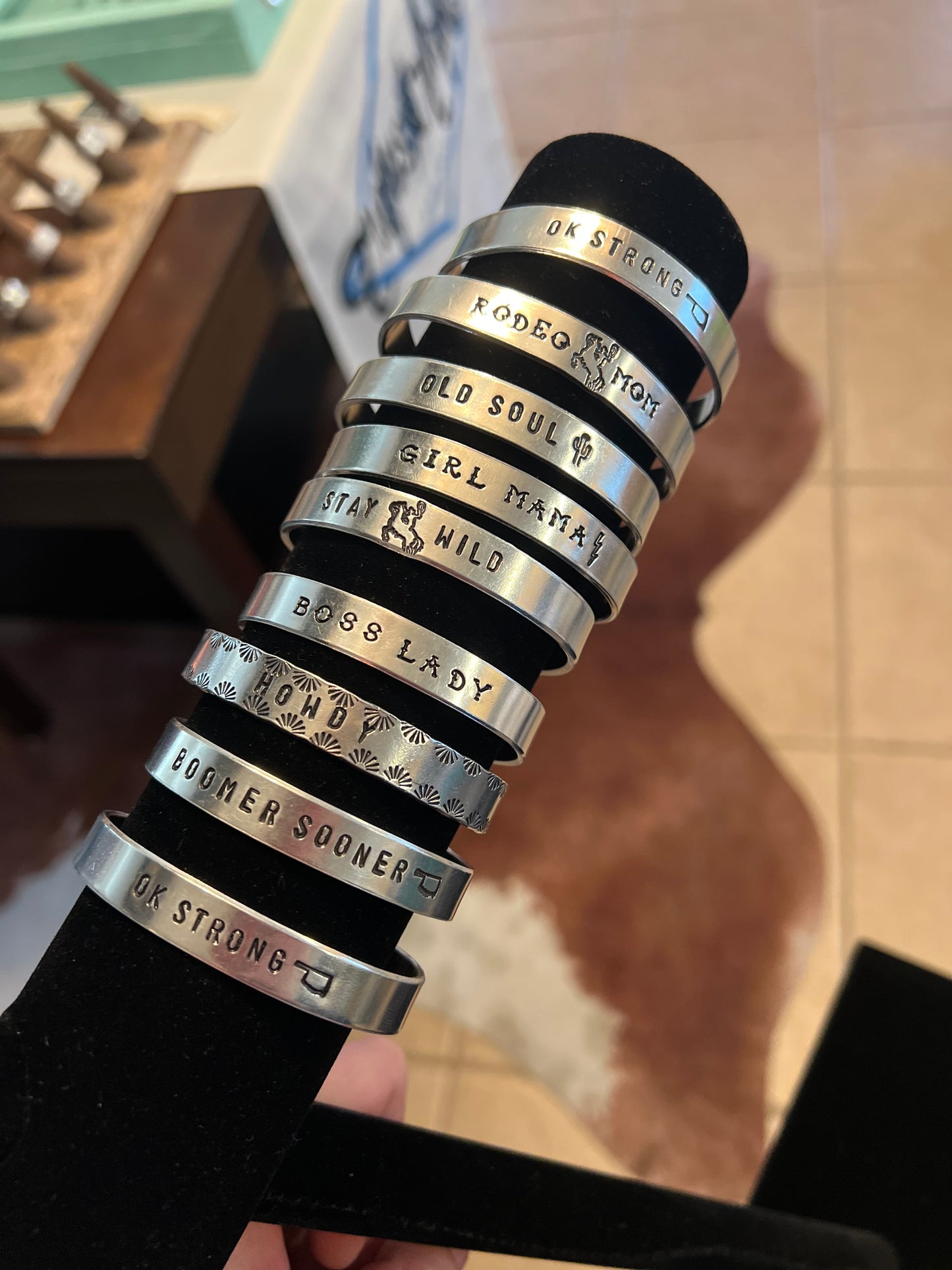 Hand Stamped Bracelets (Multiple Options)