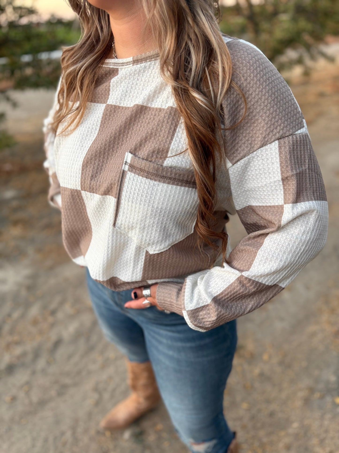 Sahara Checker Printed Top