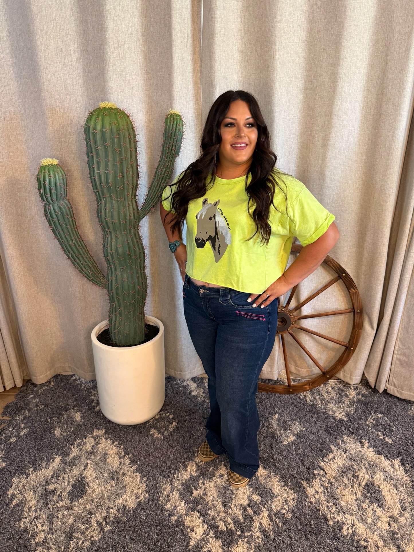 Wild Horses Crop Tee