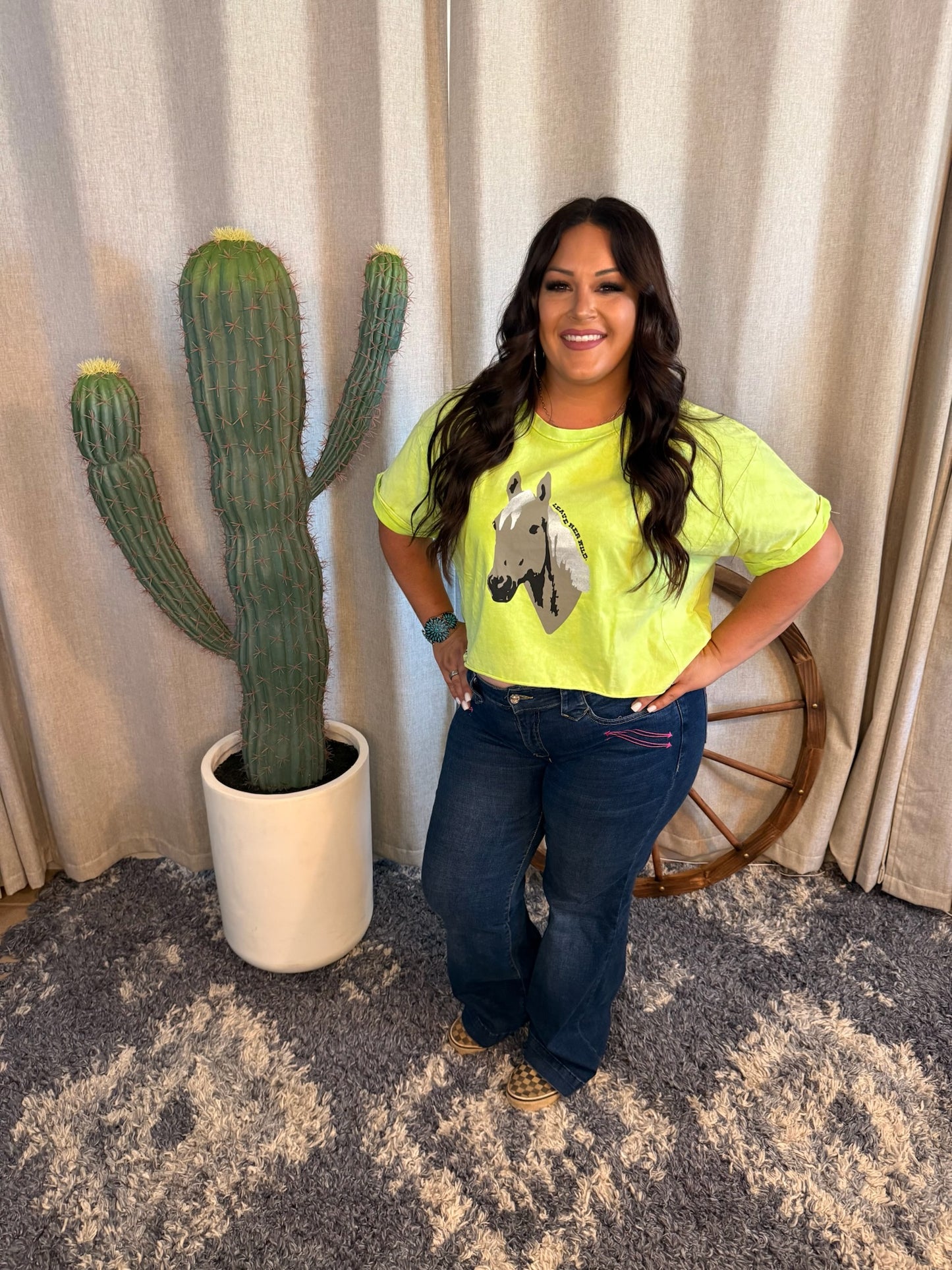 Wild Horses Crop Tee