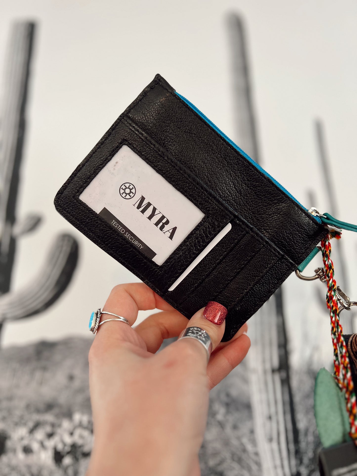 Pride of the Prickly Pears Card Holder (Black)