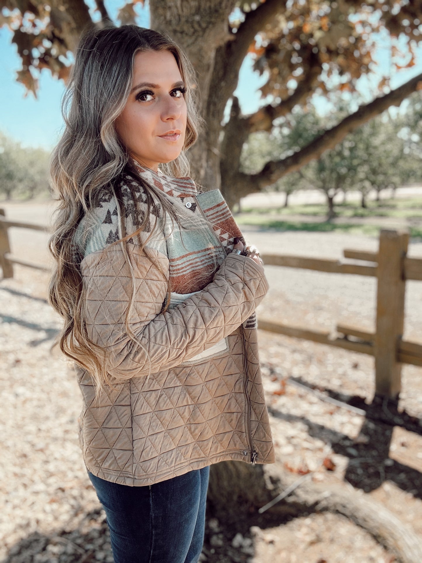 Quilted patchwork Western Jacket