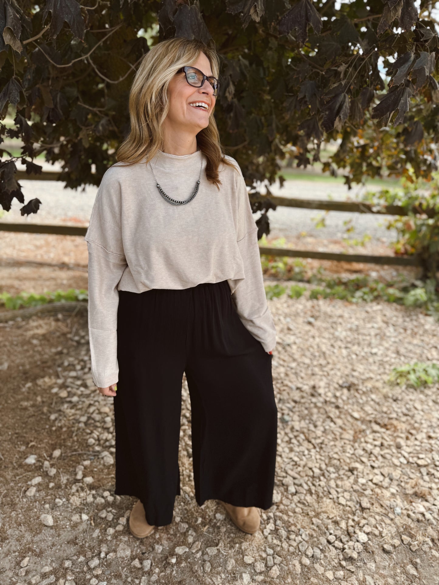 Moonlight Woven Wide Leg Pants