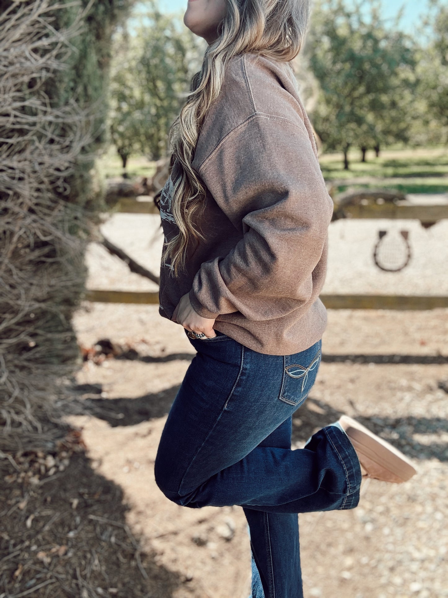 Western Stitch Pocket Bootcut Jeans