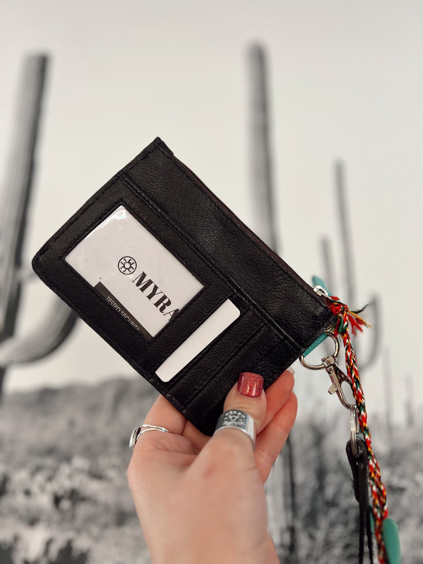 Pride of the Prickly Pears Card Holder (Turquoise)