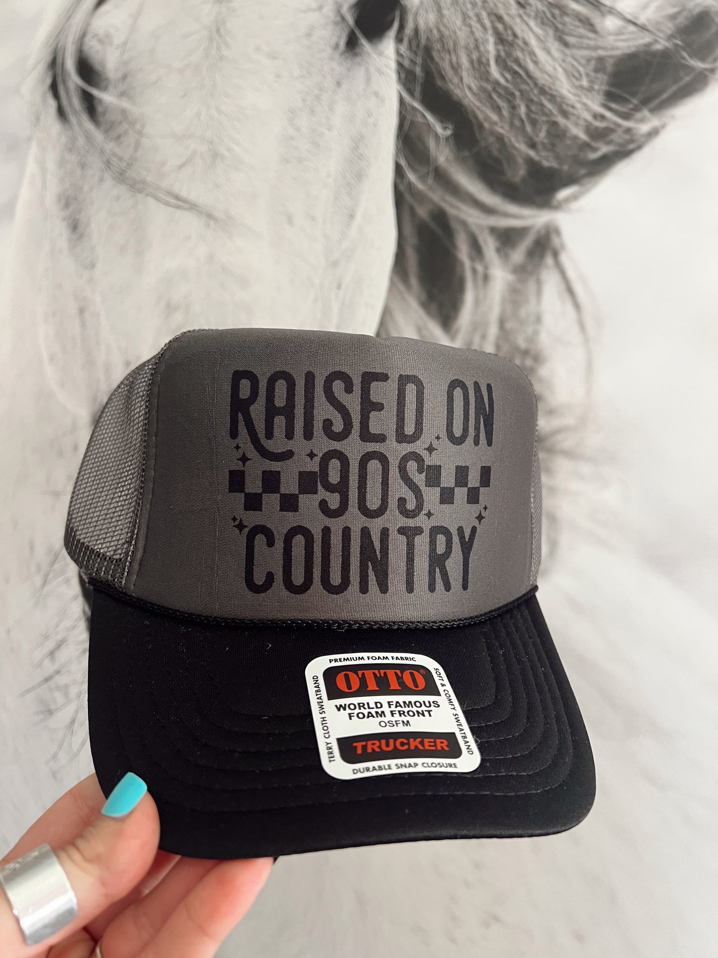 Raised On 90s Country Trucker Hat