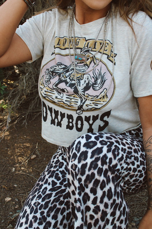 Long Live Cowboys Crop Tee