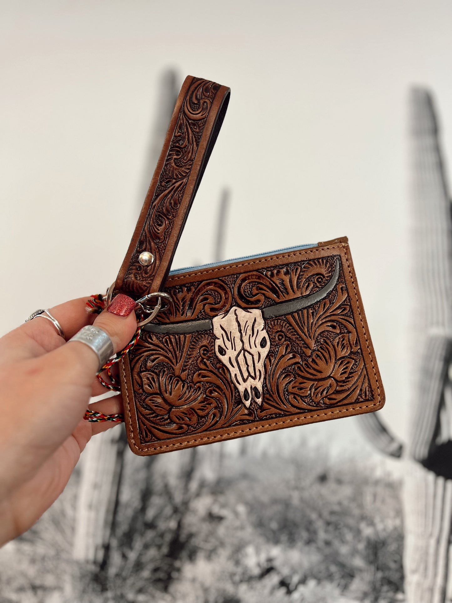 Pride of the Prickly Pears Card Holder (Dark Brown)