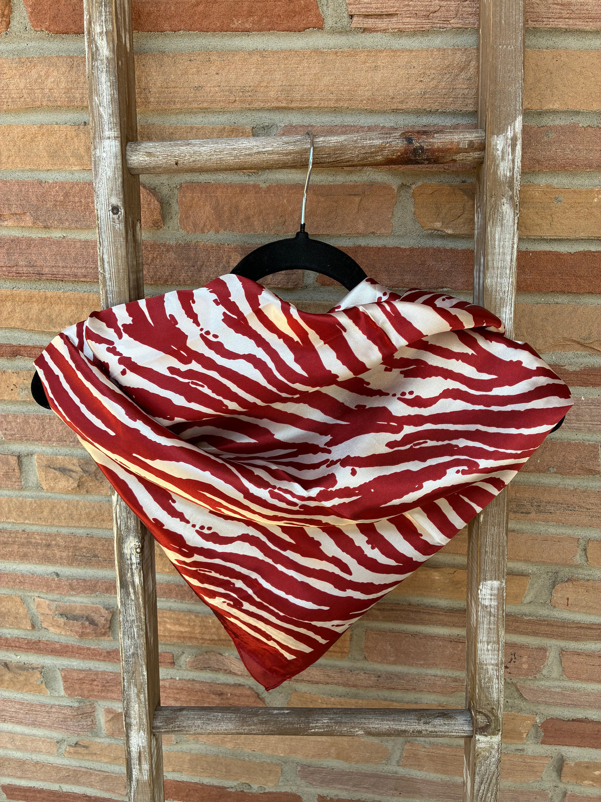 Red Zebra Print Wild Rag
