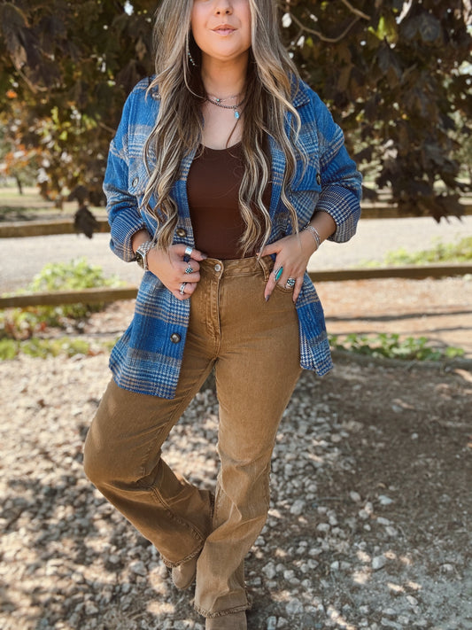 Cozy Bonfires Camel Colored Jeans