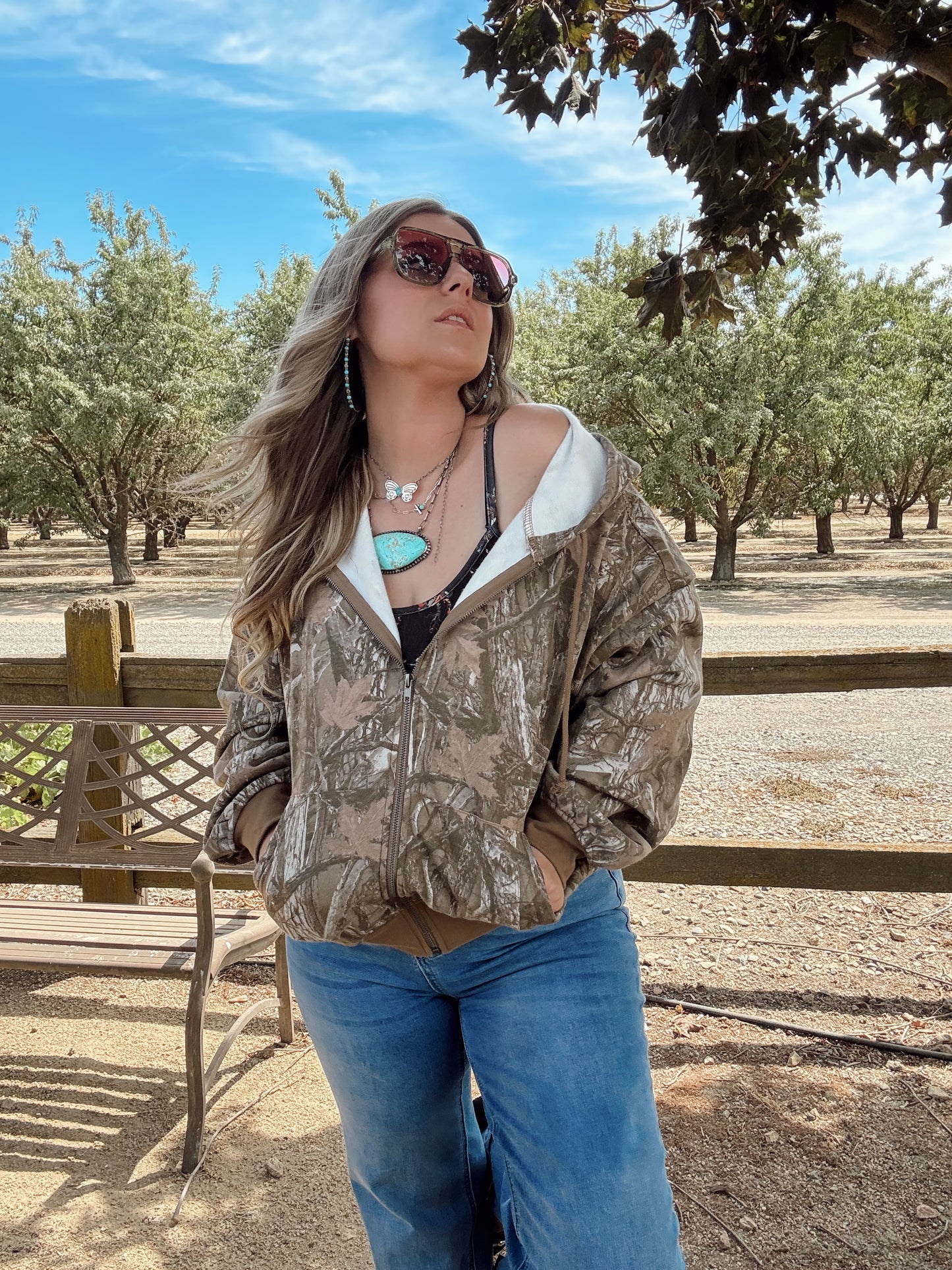Camouflage Zip-Up Hoodie