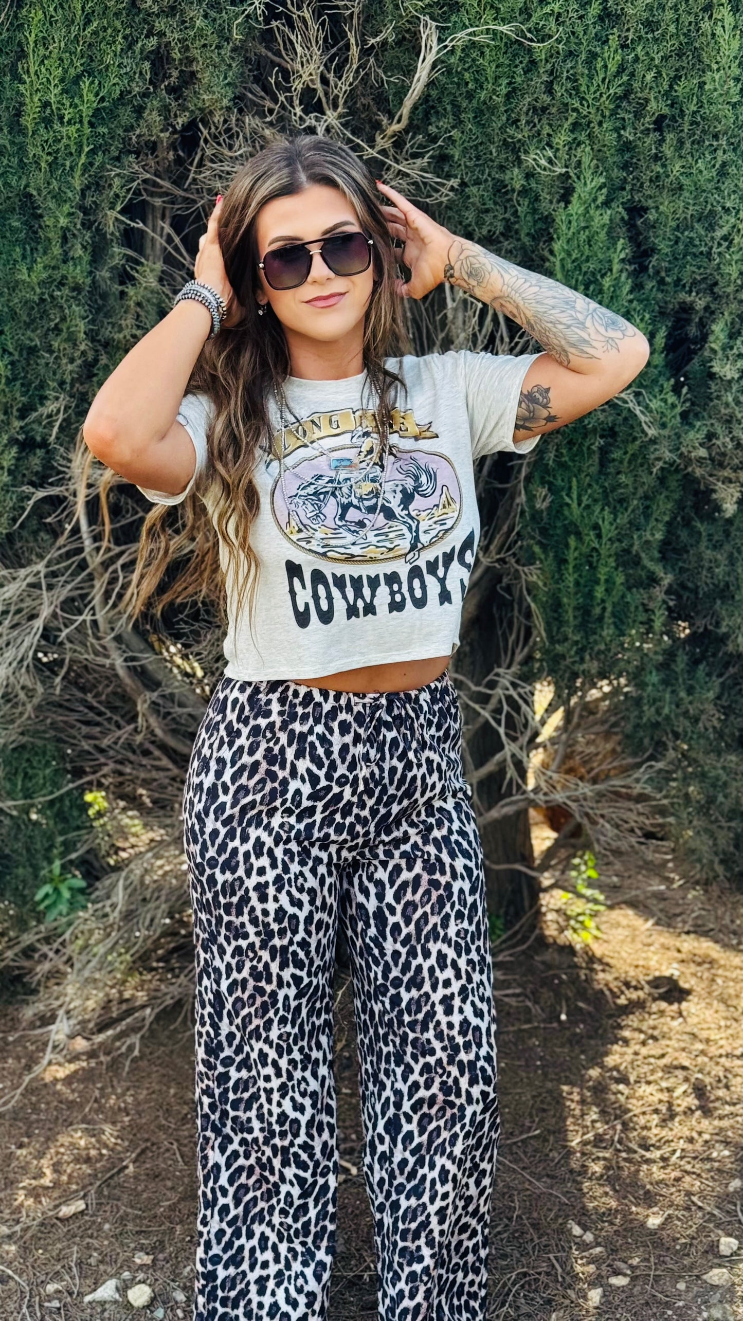 Long Live Cowboys Crop Tee