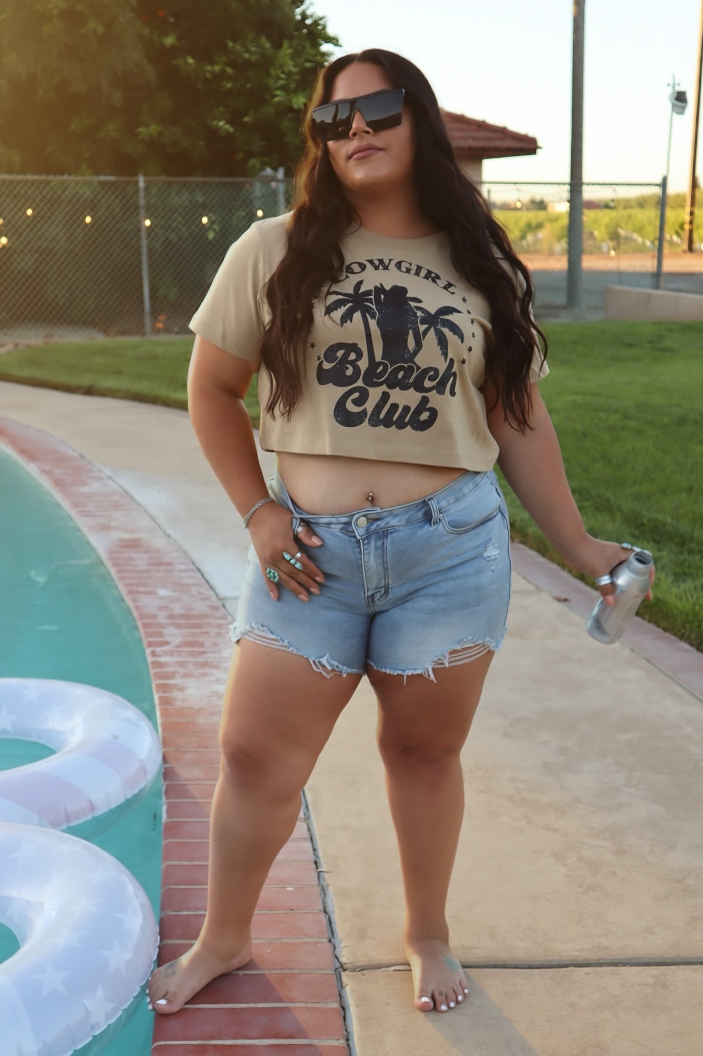 Cowgirl Beach Club Short Crop