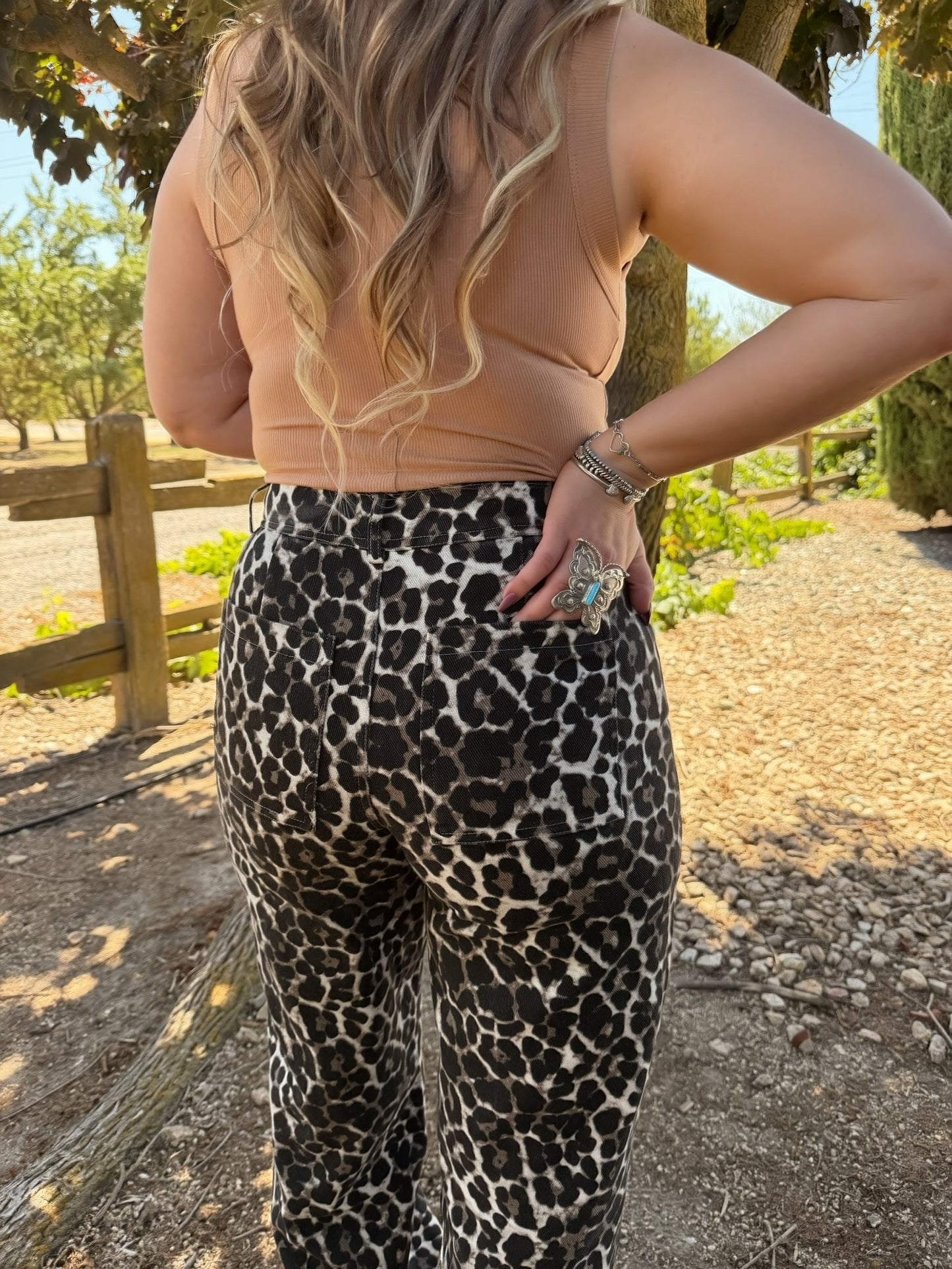 Wanted in the West Leopard Jeans