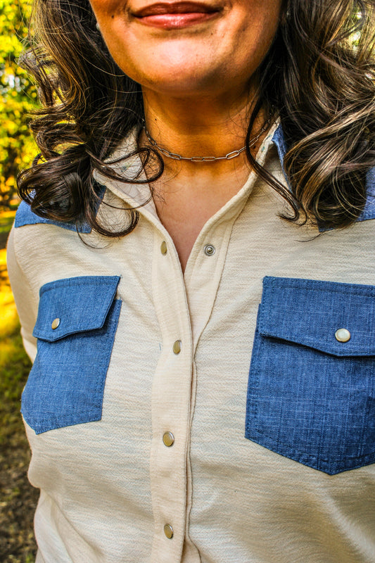 Western Paperclip Chain Choker Necklace