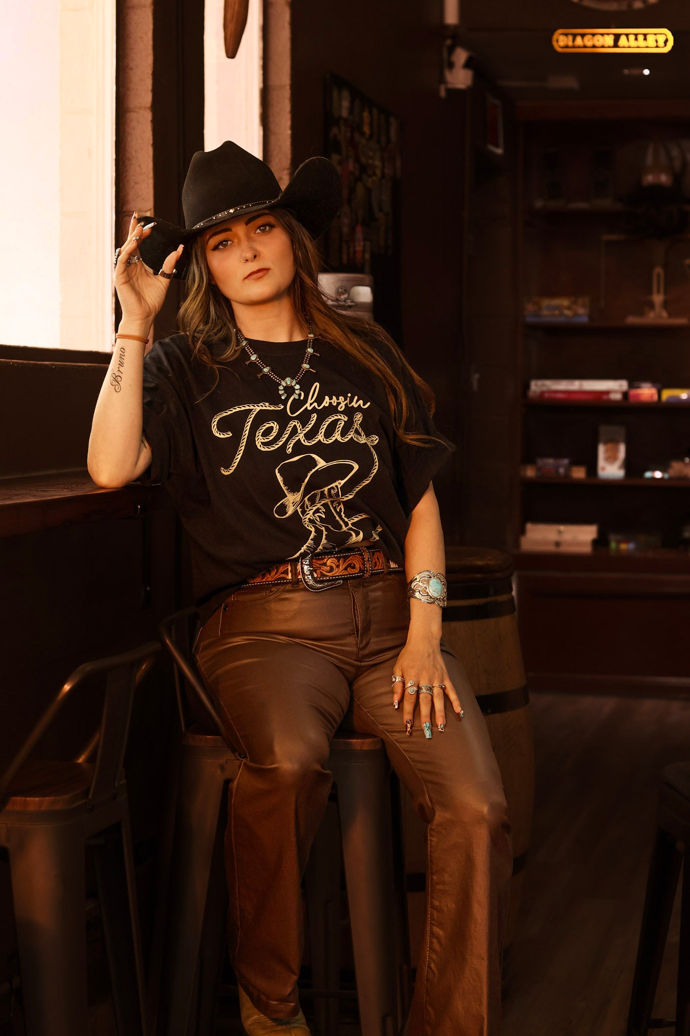 Choosin' Texas Relaxed Long Crop Top
