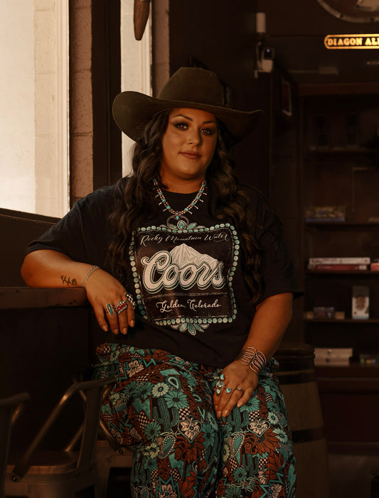 Coors Rocky Mountain Water Relaxed Long Crop Top