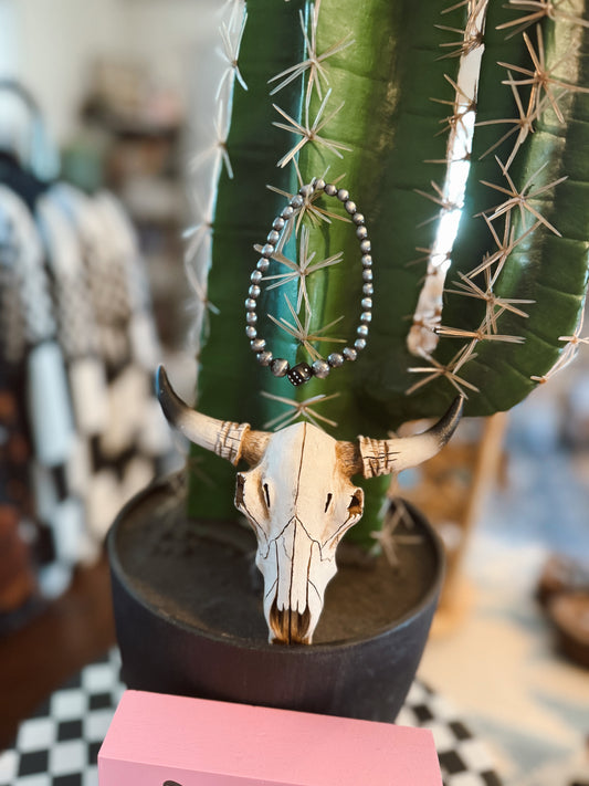 Dice / Navajo pearl bead stretch bracelet