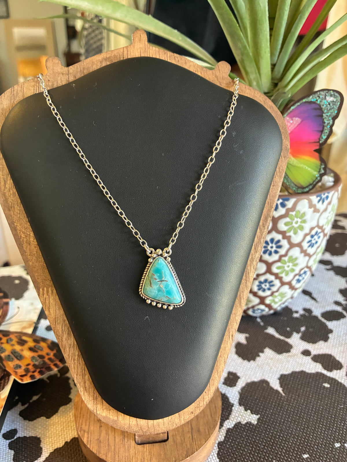 Triangle Turquoise Dainty Necklace