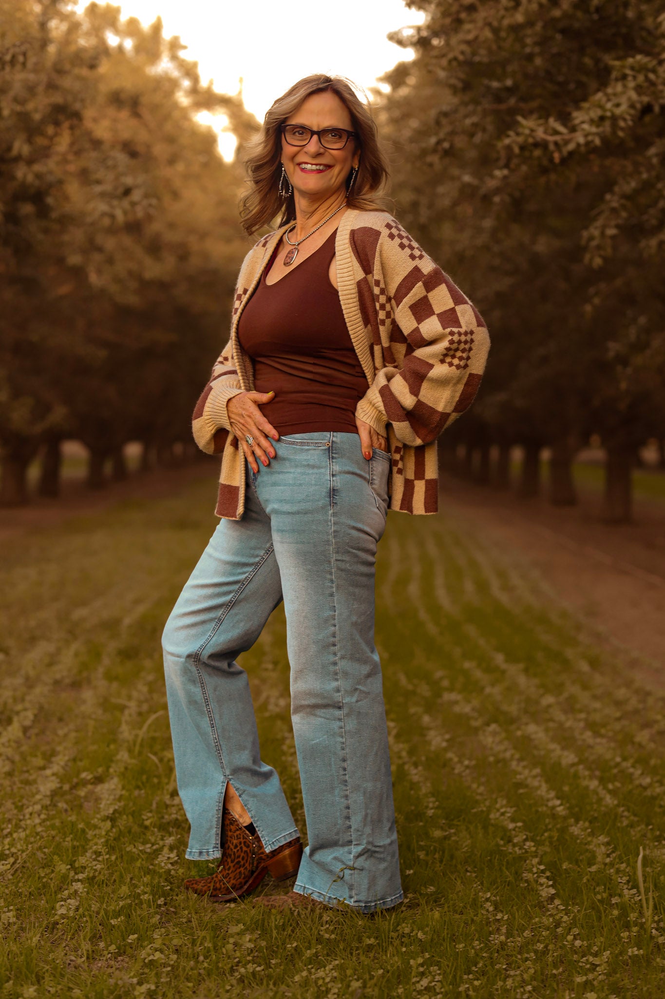 High Rise Shift Slit Leg Jeans