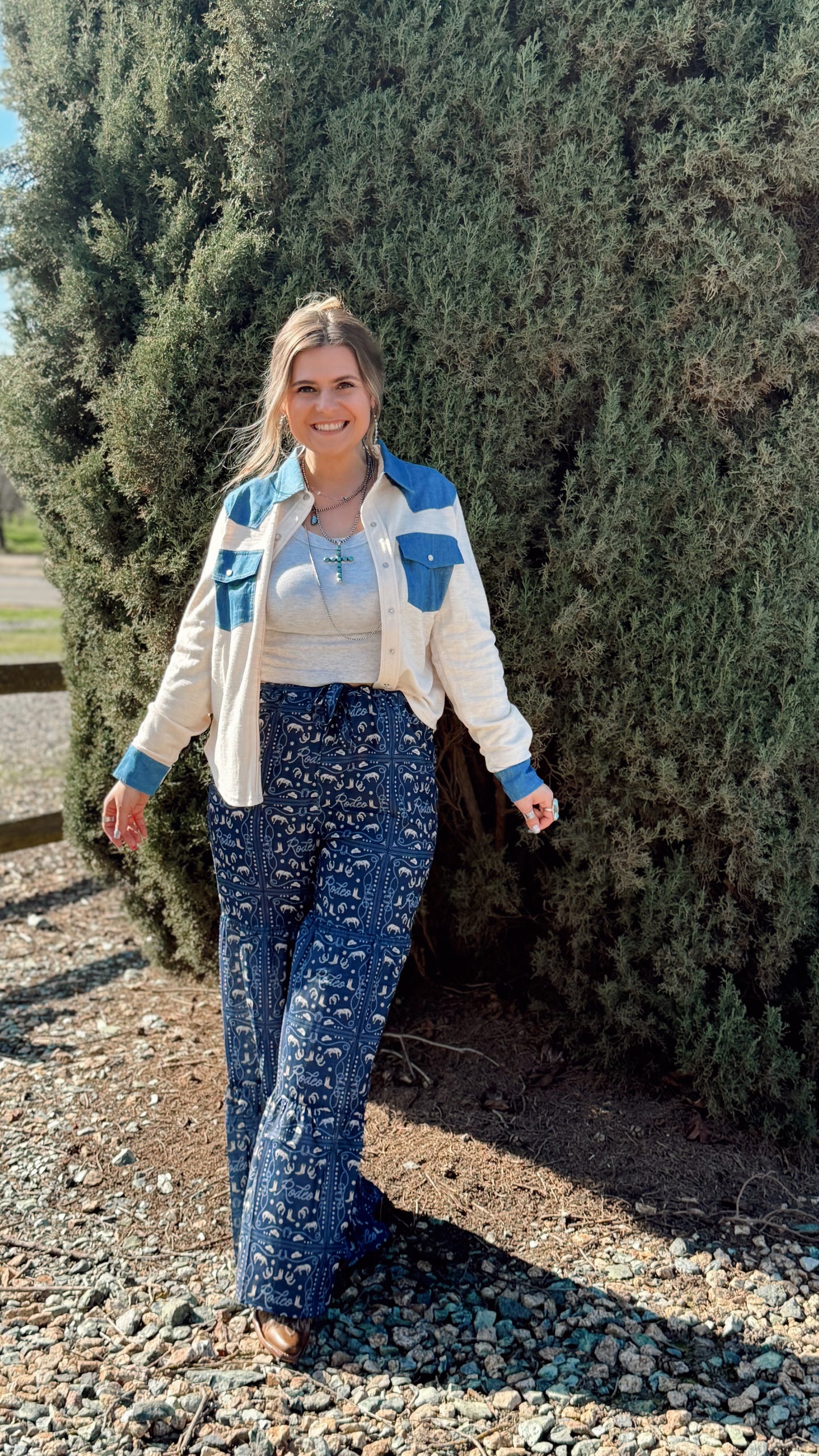 Rodeo Bandana Tired Ruffle Pants