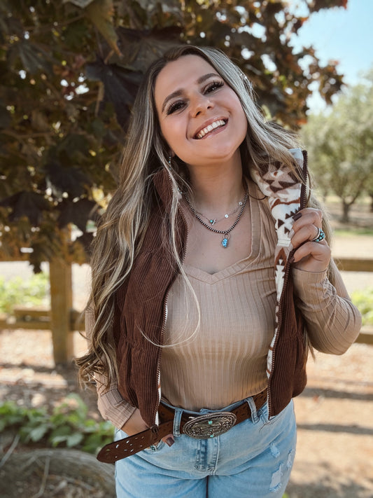 Ski Queen Corduroy Vest