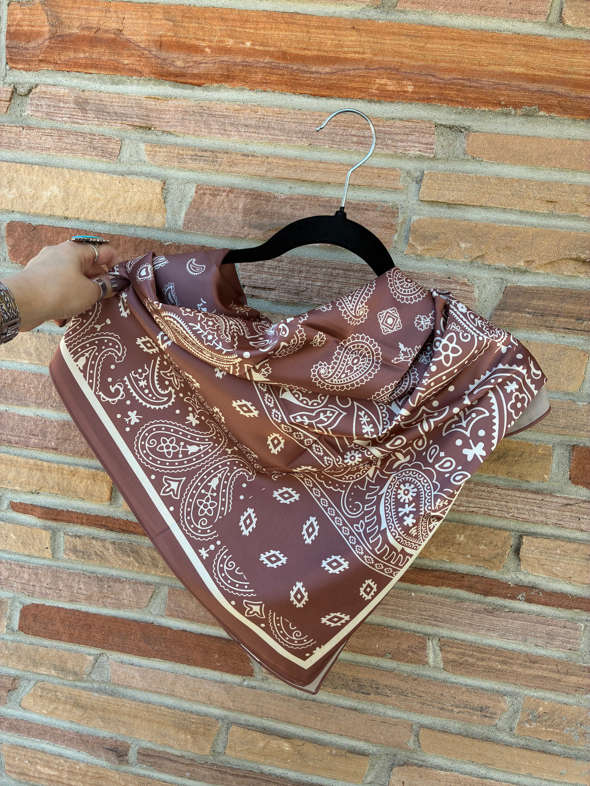 Mocha Paisley Creek Wild Rag