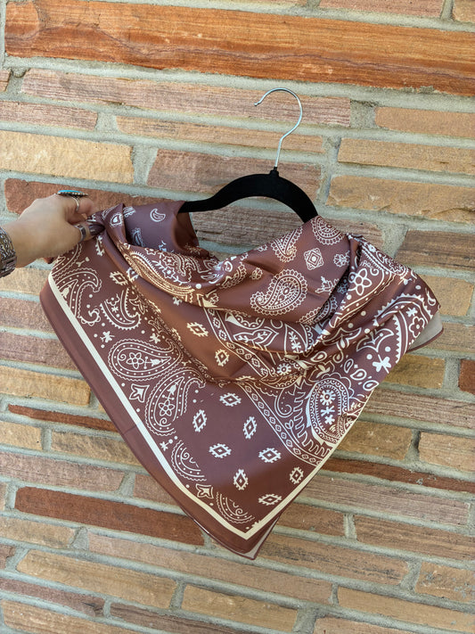 Mocha Paisley Creek Wild Rag