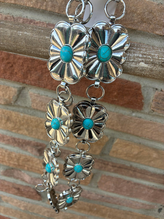 Sandcast Flower Western Disc Chain Belt