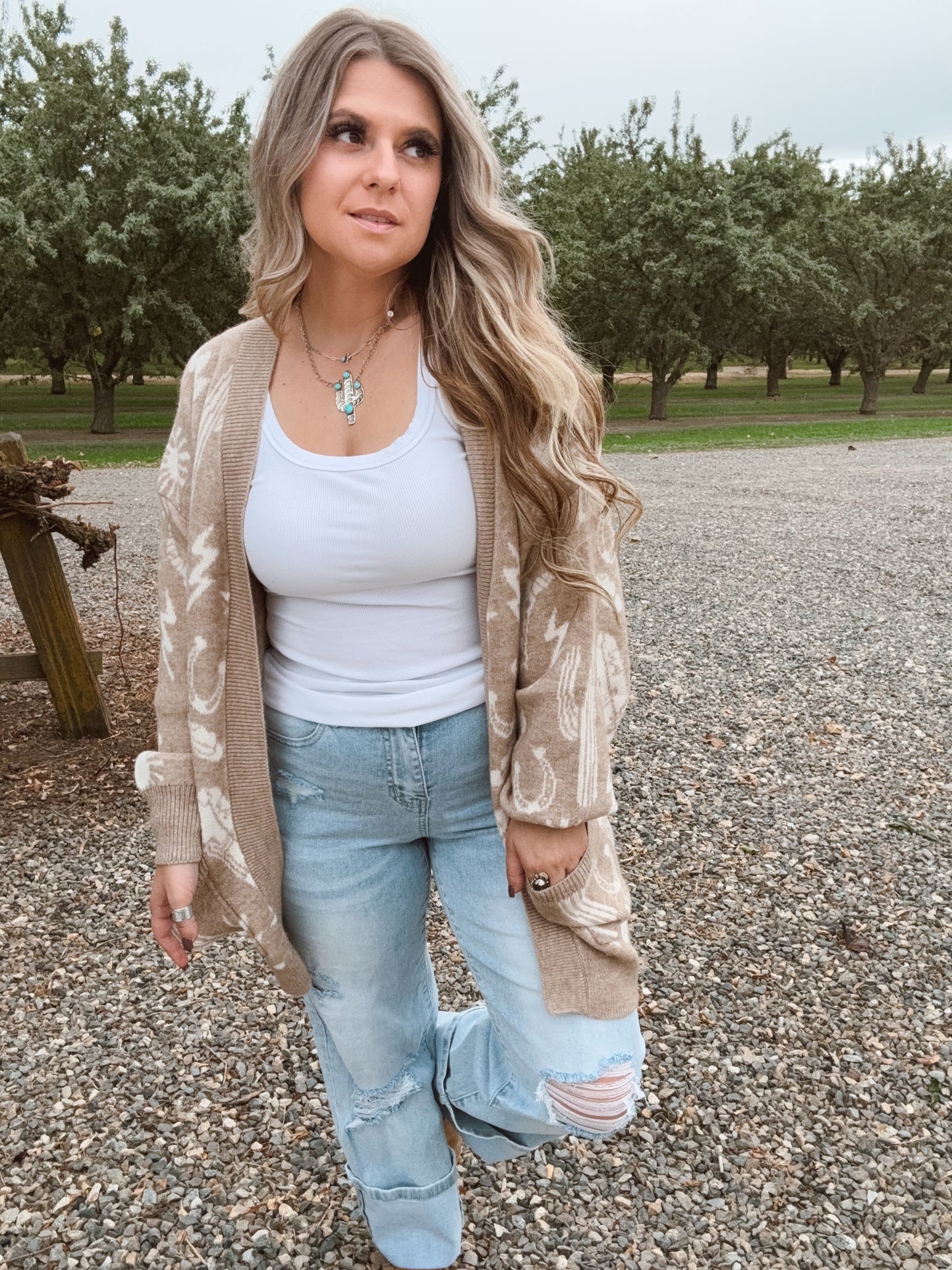 Western Graphic Cardigan