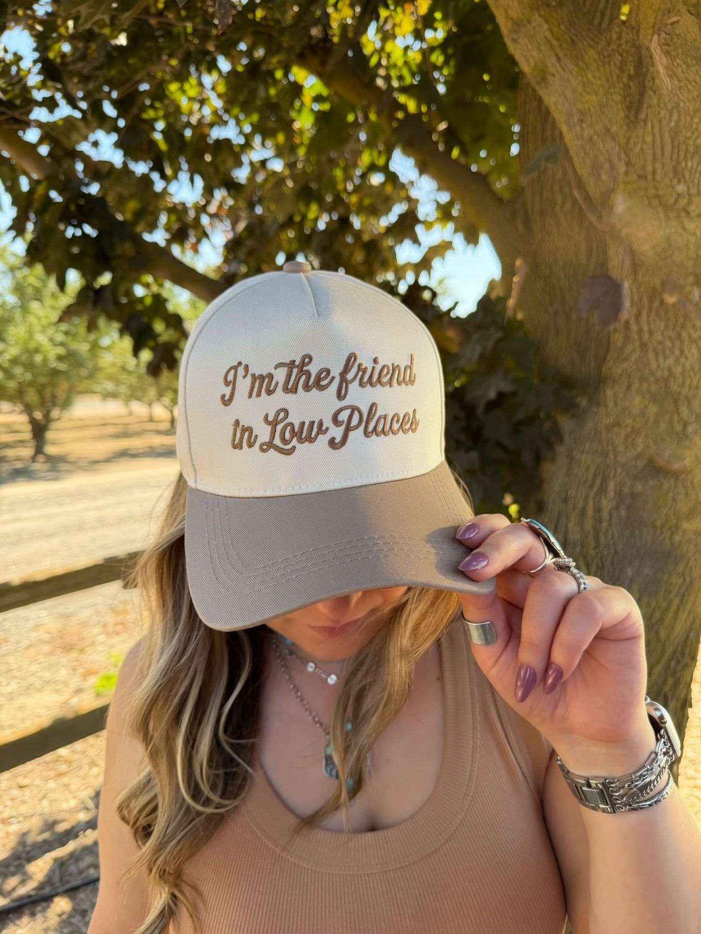 I'm the friend in low places trucker hat