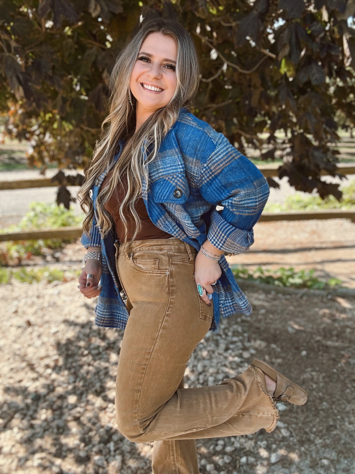 Cozy Bonfires Camel Colored Jeans