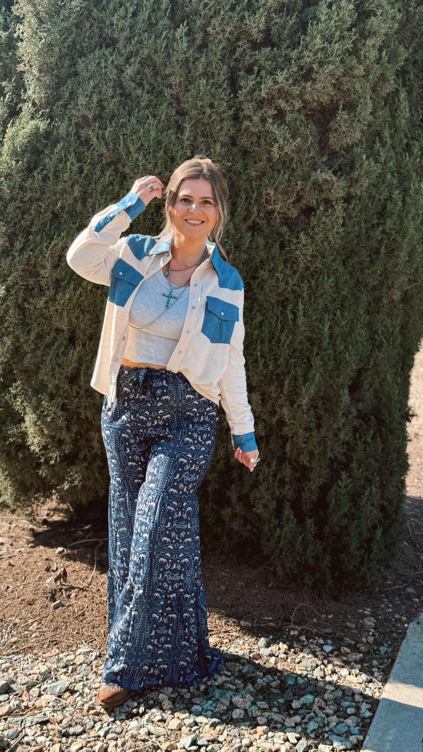 Rodeo Bandana Tired Ruffle Pants