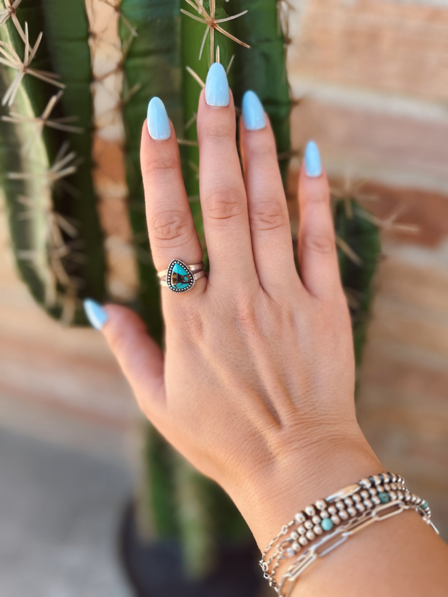 Teardrop Stone Adjustable Ring