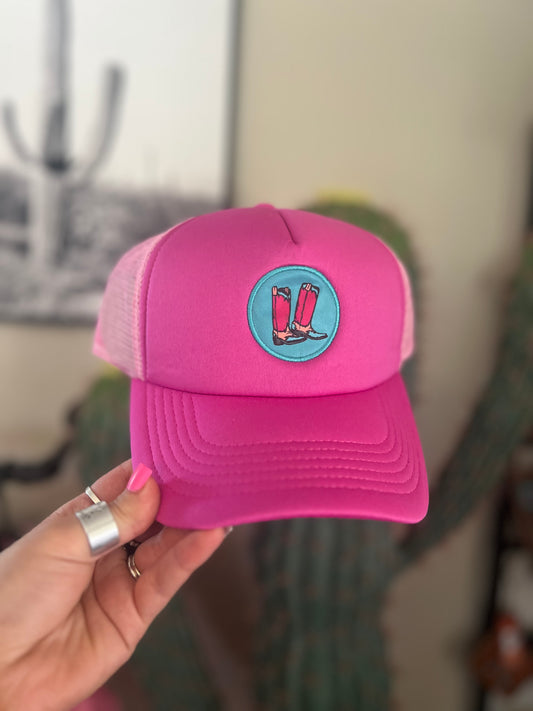 Hot Pink Kicks Trucker Hat