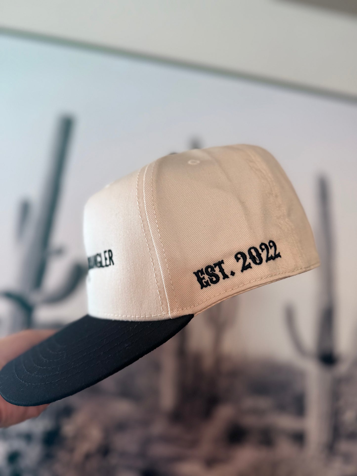 Cactus Wrangler Logo Trucker Hat