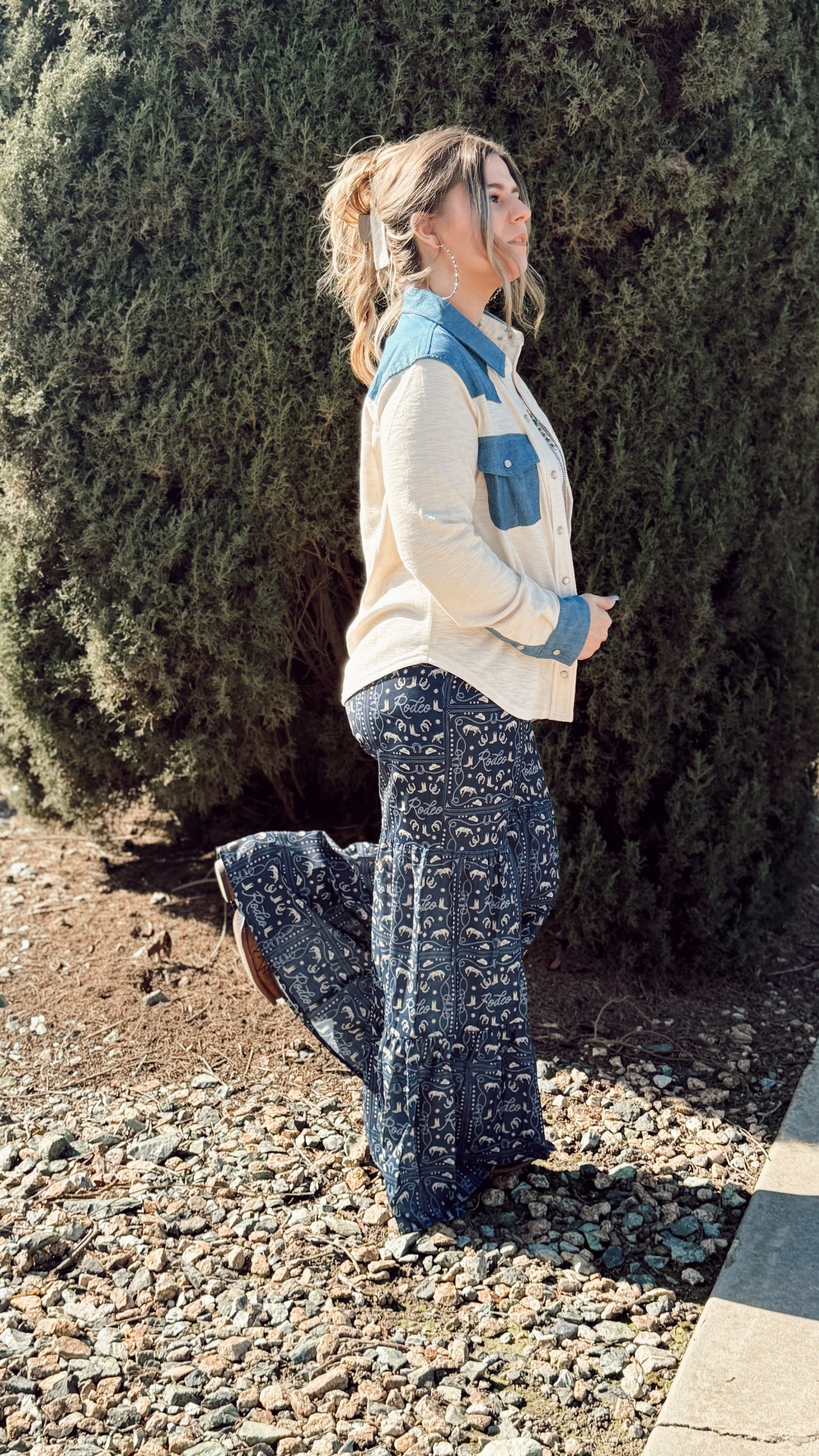 Rodeo Bandana Tired Ruffle Pants